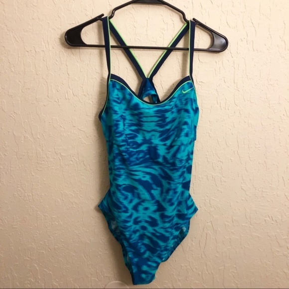 Nike Other - Nike • One Piece Turquoise Water Wave Swimsuit